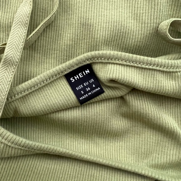 Shein Ruched Cross Halter Dress - Picture 2 of 3